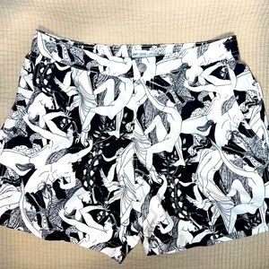 NWOT Onia X DVF Calder B/W Print Trunks Large